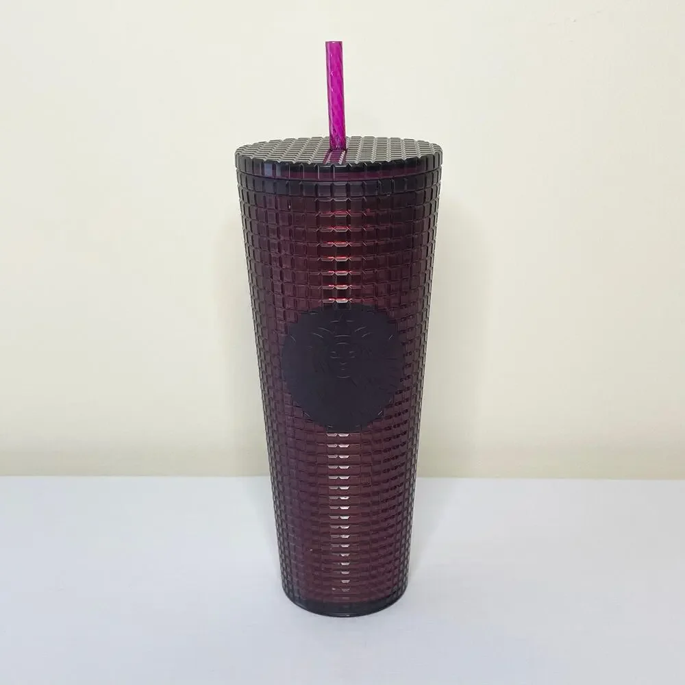 Starbucks Berry Plum Disco Grid Tumbler 24oz Venti